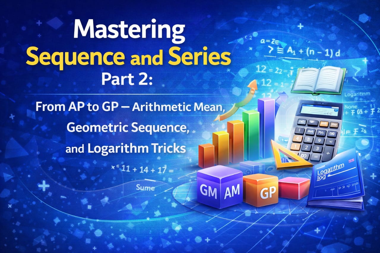 Mastering Sequence and Series 2: From AP to GP – Arithmetic Mean, Geometric Sequence & Mean/ Logarithm Tricks and Surds