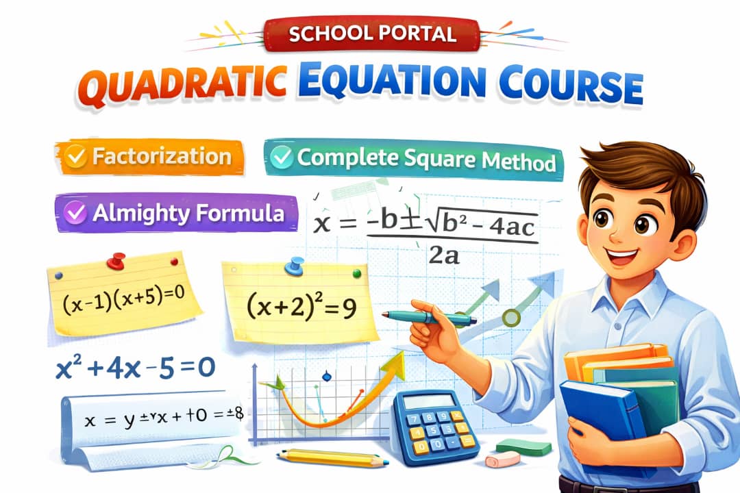 Quadratic Equations: Factorization, Completing the Square, and Quadratic Formula